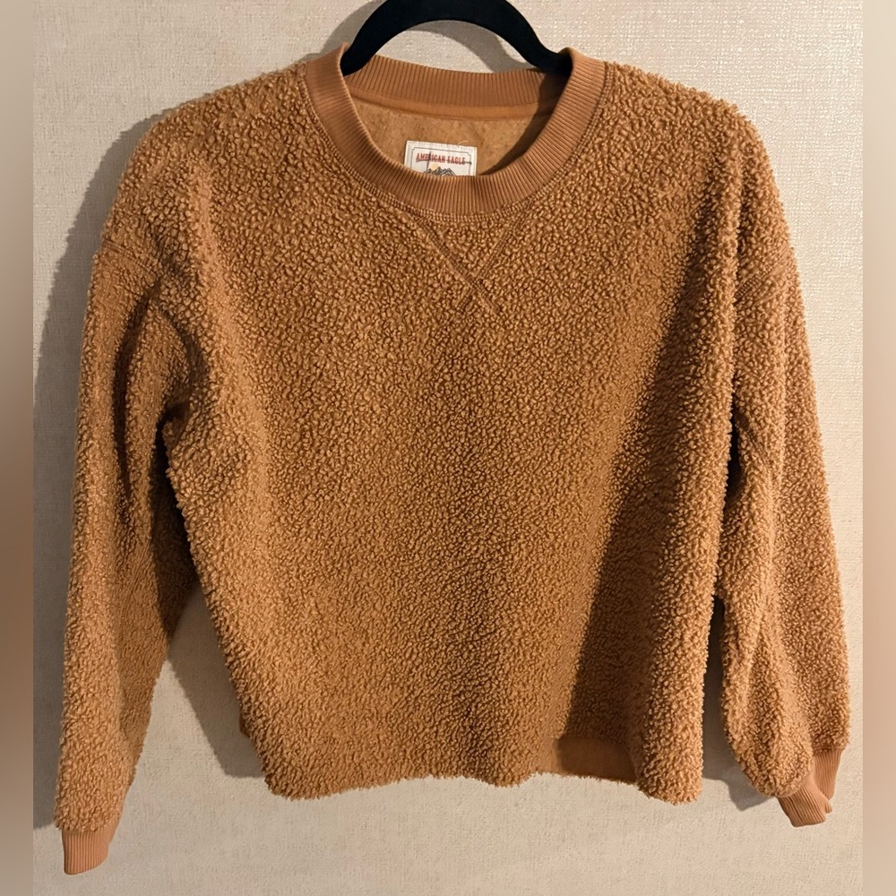 🍁 American Eagle Outfitters Brown Sherpa Sweater